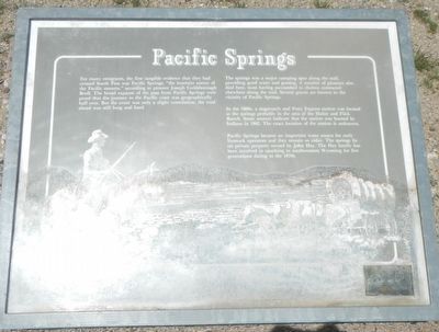 Pacific Springs Marker image. Click for full size.