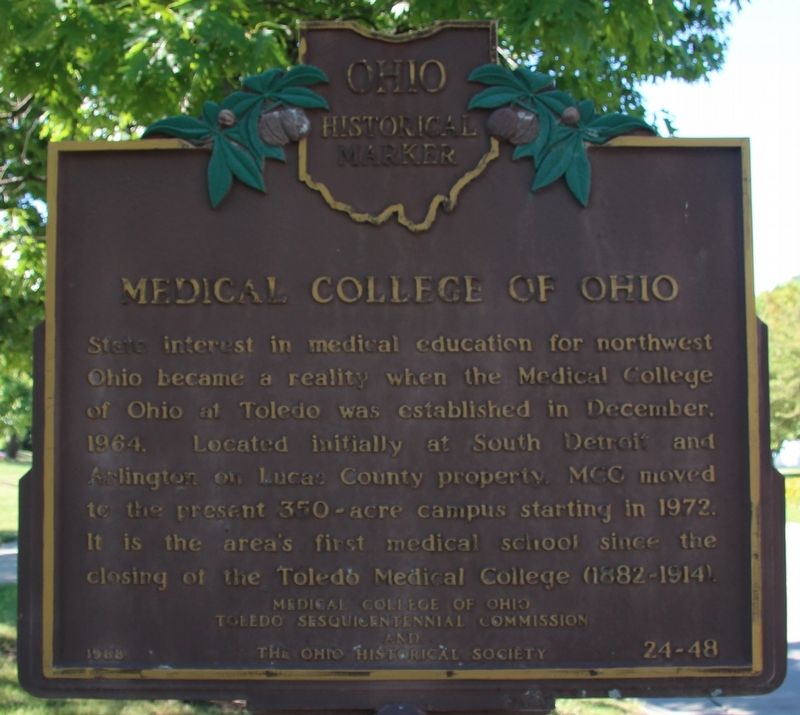 Medical College of Ohio Marker image. Click for full size.