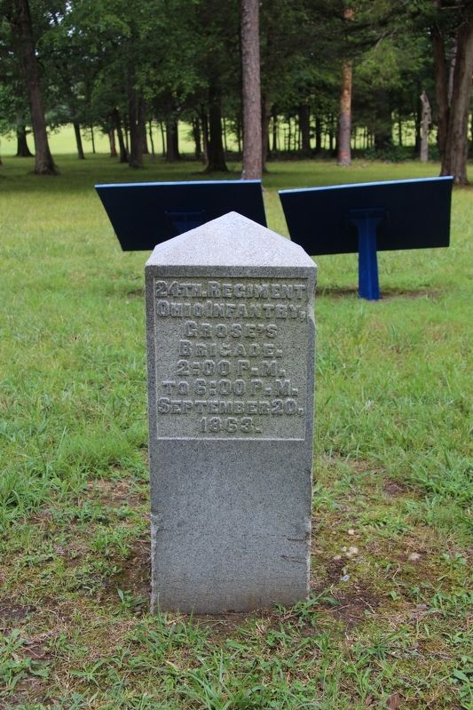 24th Ohio Infantry Marker. Click for full size. 24th Ohio Infantry Marker image. Click for full size.