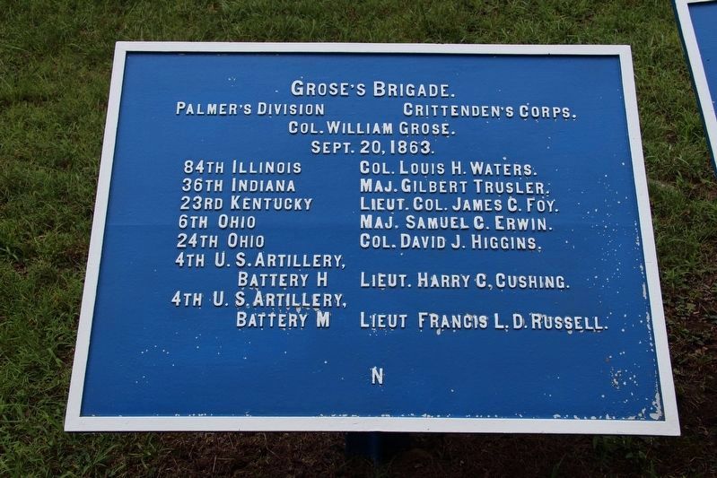 Grose's Brigade Marker image. Click for full size.
