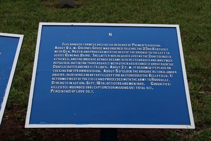 Grose's Brigade Marker image. Click for full size.