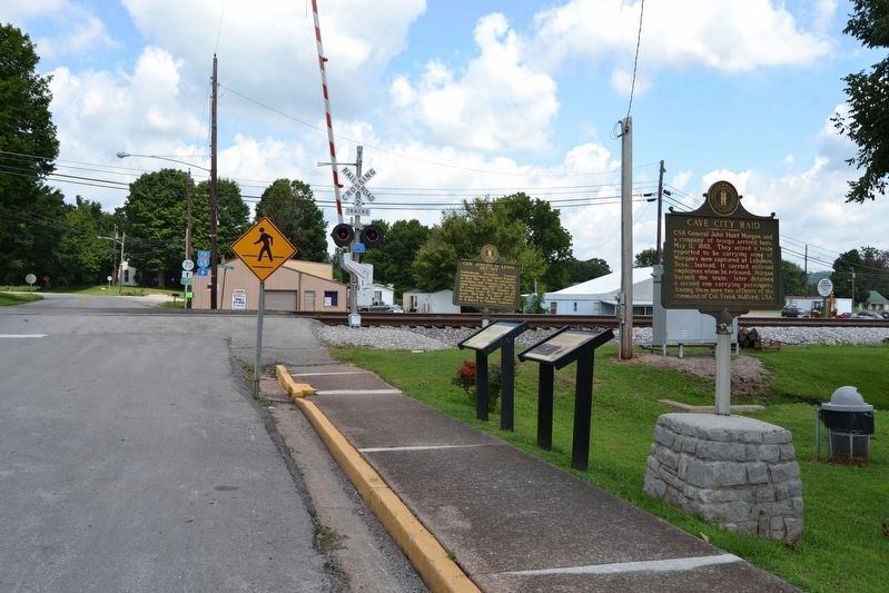 Civil War Markers / Interpretive Signs Along Broadway Street. Click for full size. Civil War Markers / Interpretive Signs Along Broadway Street image. Click for full size.