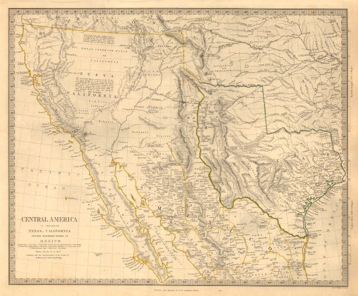 Contemporary map of Mexico and the Republic of Texas