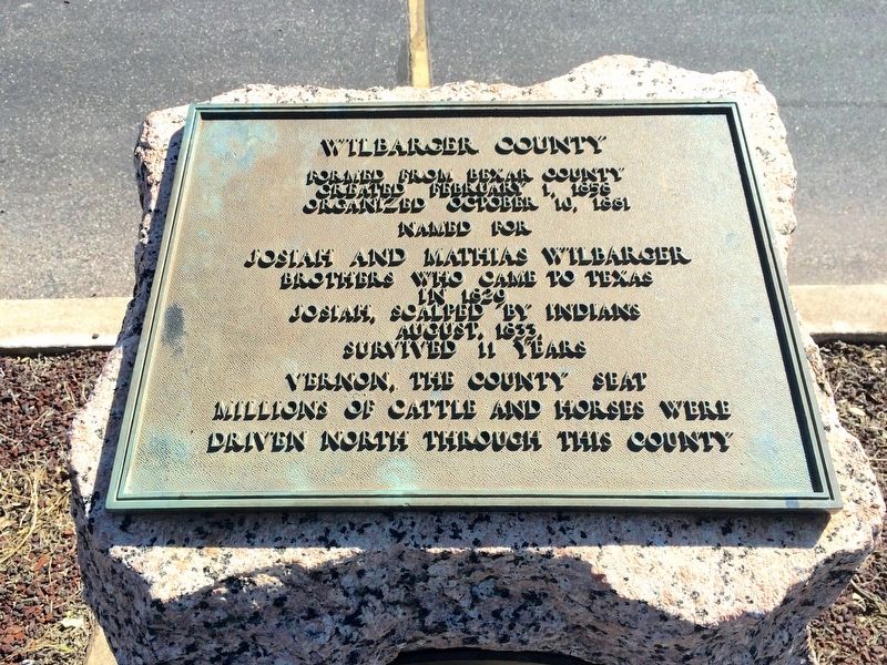 Wilbarger County Marker image. Click for full size.