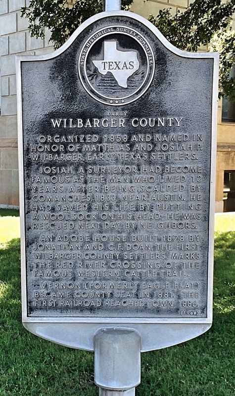 Early Wilbarger County Marker image. Click for full size.