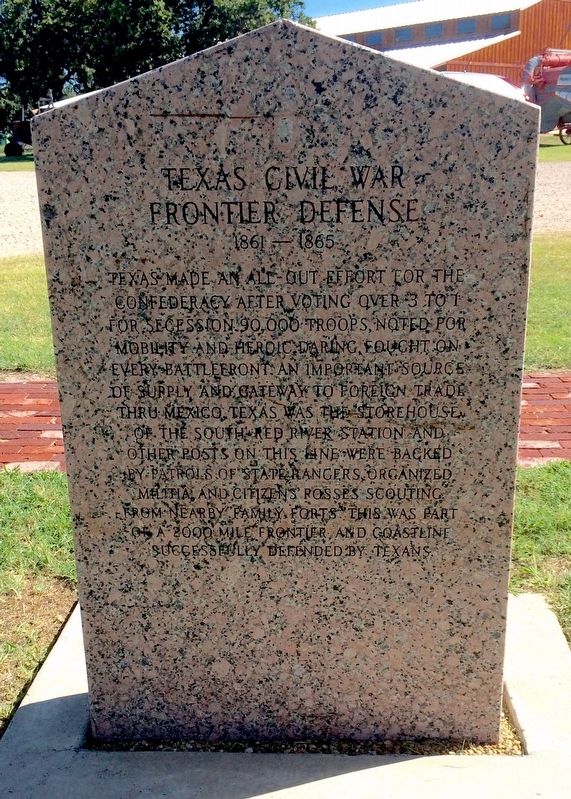 Texas Civil War Frontier Defense Marker image. Click for full size.