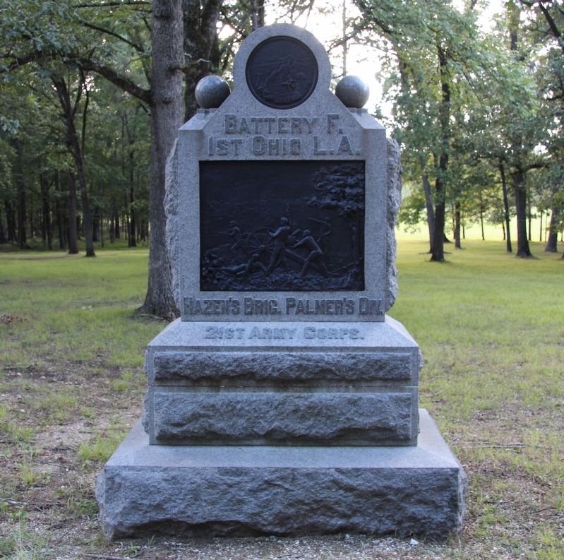 Battery F, 1st Ohio, Light Artillery Marker. Click for full size. Battery F, 1st Ohio, Light Artillery Marker image. Click for full size.