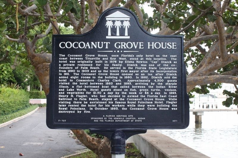 Cocoanut Grove House Marker image. Click for full size.