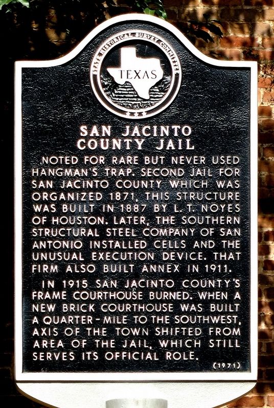 San Jacinto County Jail Marker image. Click for full size.