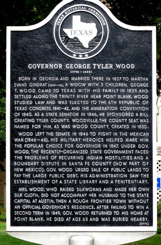 Governor George Tyler Wood Marker image. Click for full size.