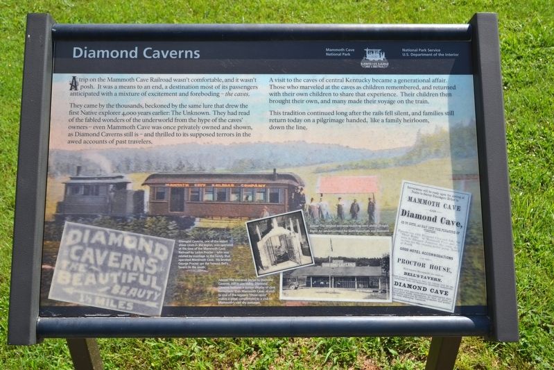 Diamond Caverns Marker. Click for full size. Diamond Caverns Marker image. Click for full size.