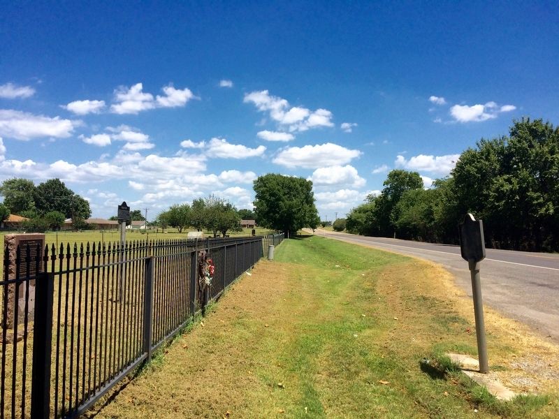 View of Diamond Horse Ranch Marker back towards downtown Whitesboro. image. Click for full size.
