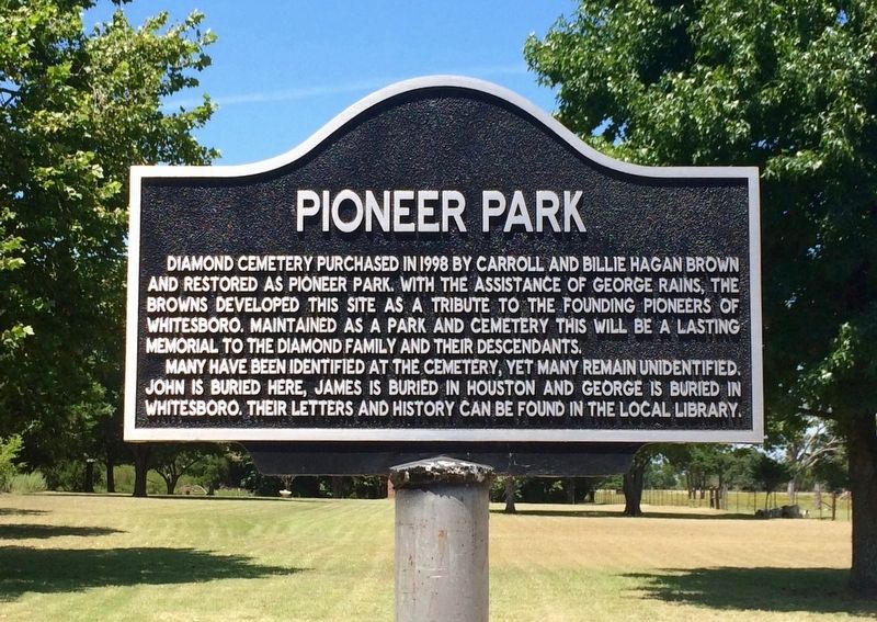 Pioneer Park Marker image. Click for full size.