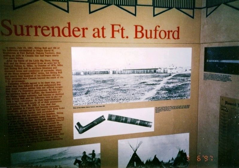 Photo inside museum-Surrender at Fort Buford image. Click for full size.