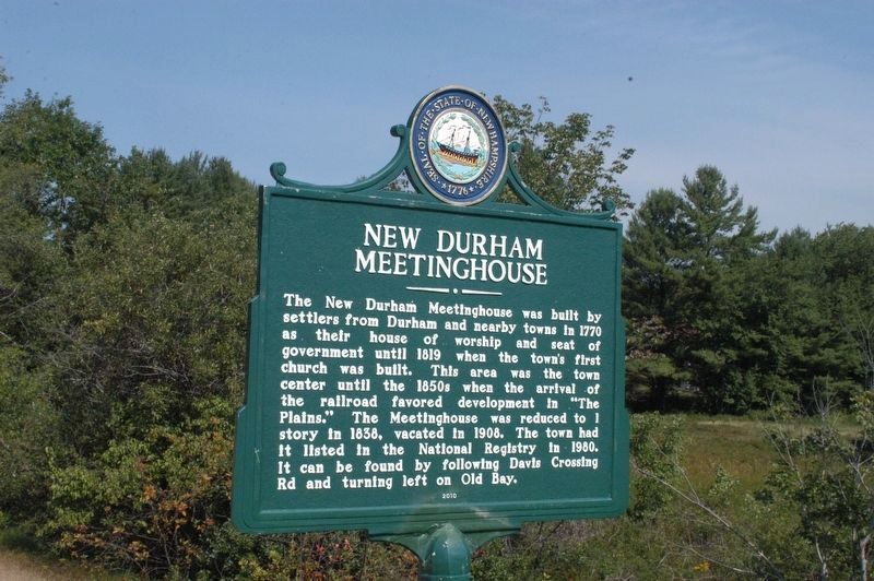 New Durham Meeting House Marker image. Click for full size.