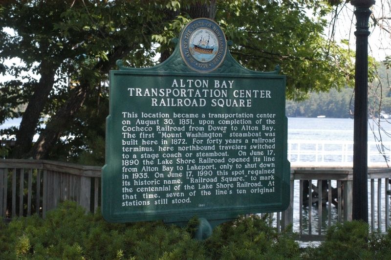 Alton Bay Transportation Center Marker image. Click for full size.