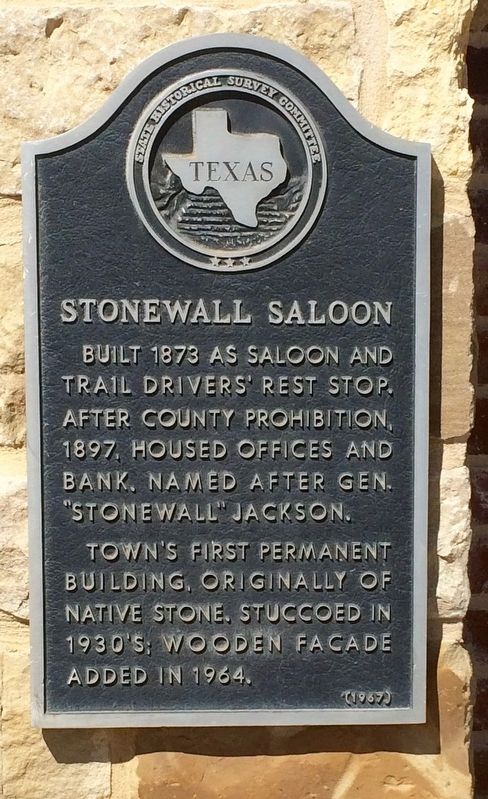 Stonewall Saloon Marker image. Click for full size.