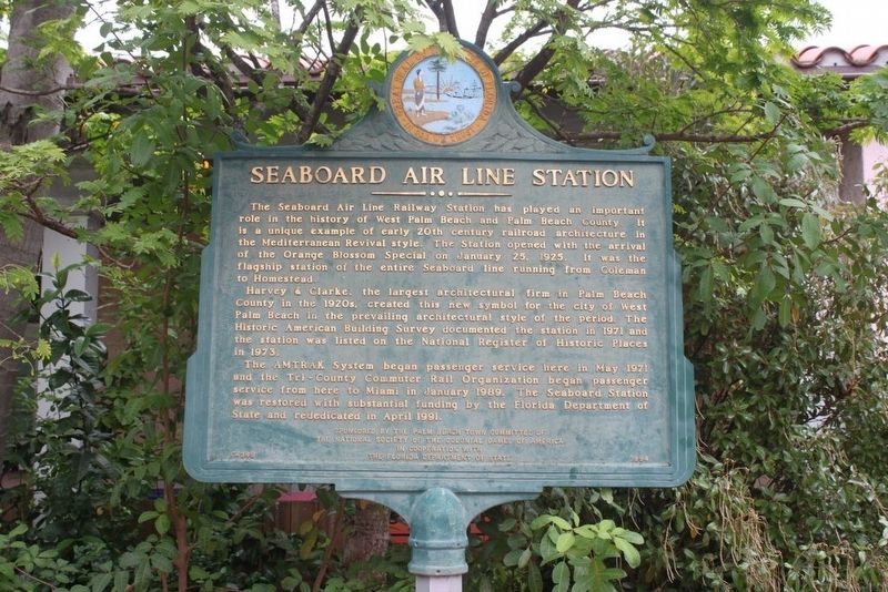 Seaboard Air Line Station Marker - pre-restoration. Click for full size. Seaboard Air Line Station Marker - pre-restoration image. Click for full size.