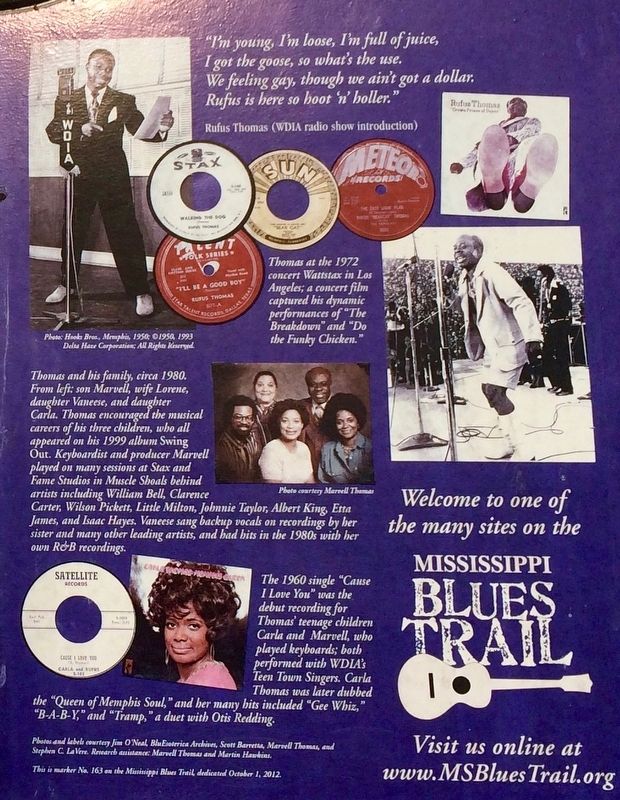 Rufus Thomas Marker (Rear closeup of photos) image. Click for full size.