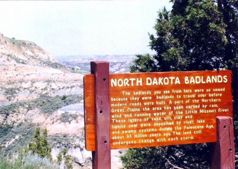 North Dakota Badlands Marker image. Click for full size.