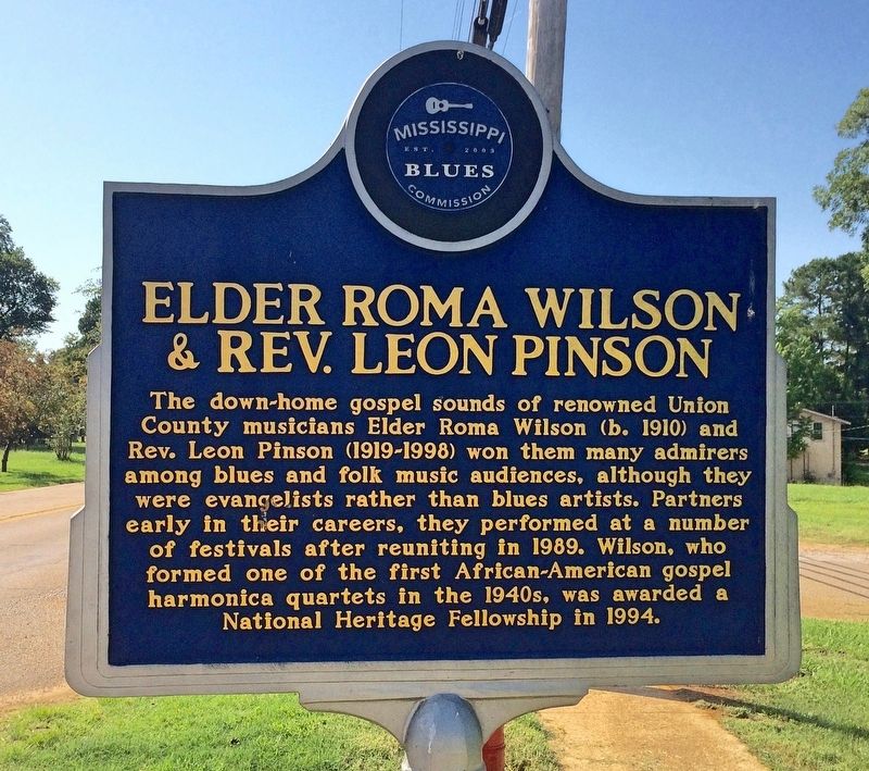 Elder Roma Wilson & Leon Pinson Marker image. Click for full size.