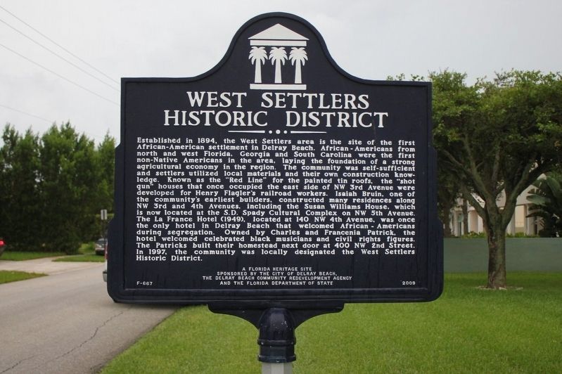 West Settlers Historic District Marker image. Click for full size.