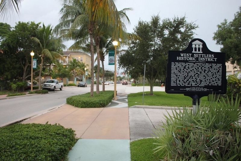 West Settlers Historic District Marker looking south on NW 5th Avenue image. Click for full size.