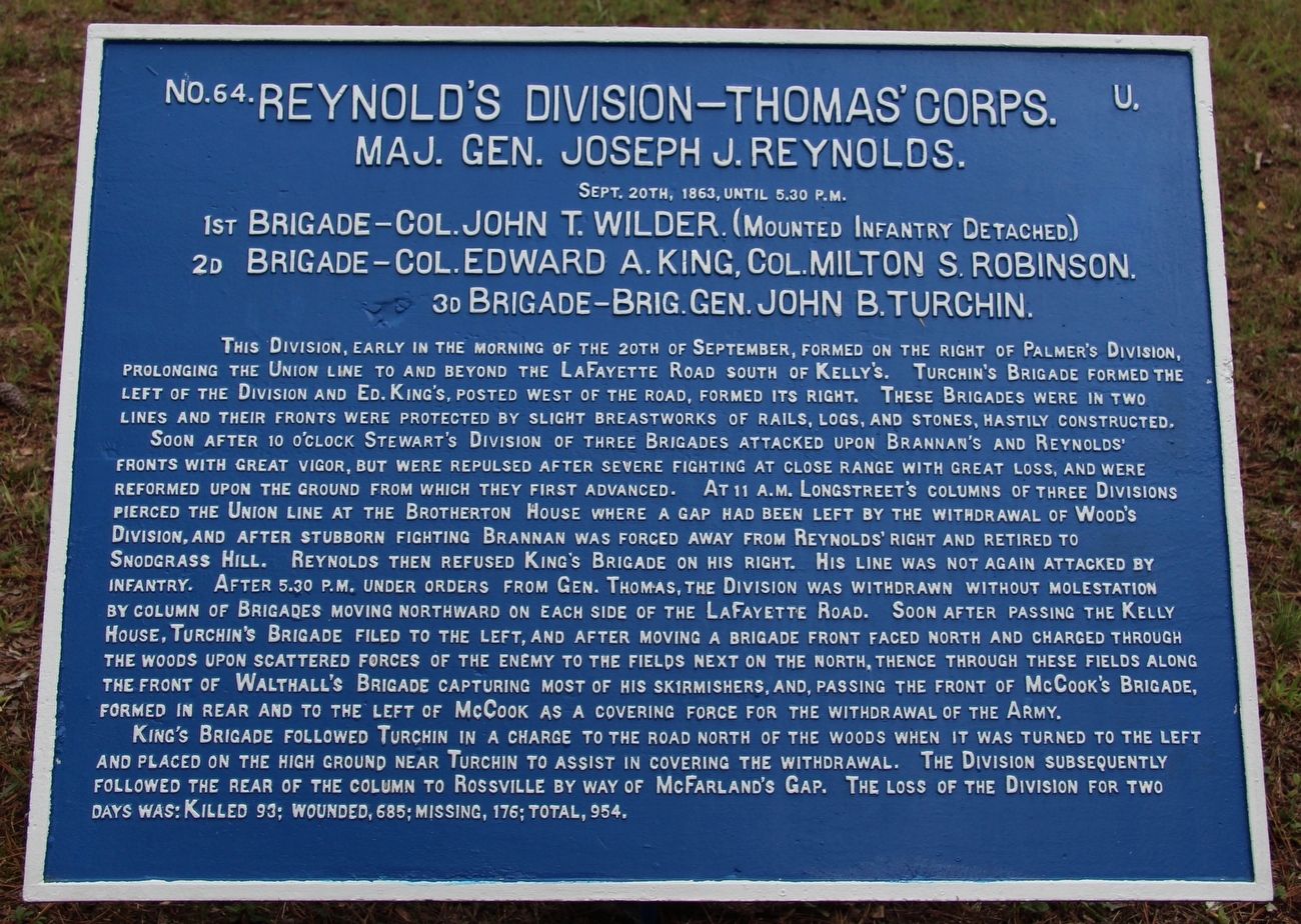 Reynold's Division Marker. Click for full size. Reynold's Division Marker image. Click for full size.