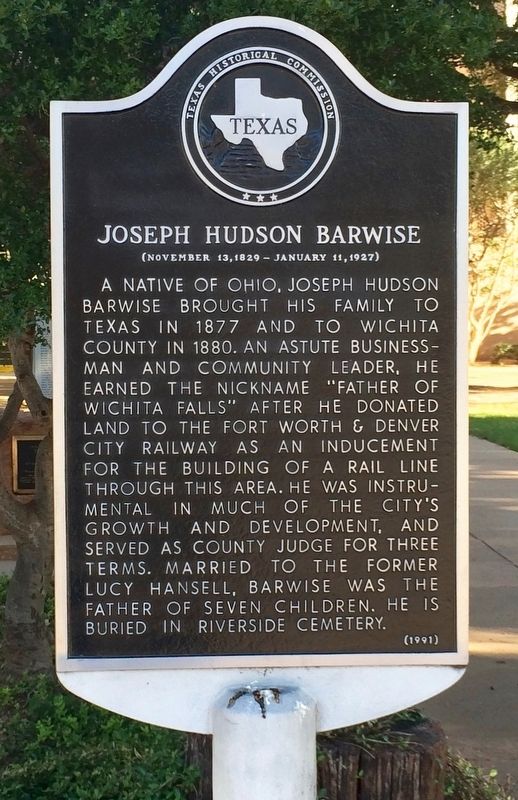 Joseph Hudson Barwise Marker image. Click for full size.