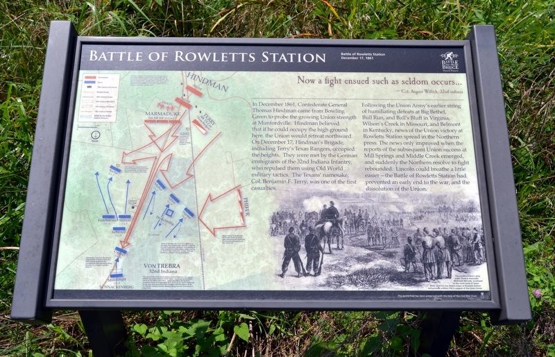 Battle of Rowletts Station Marker image. Click for full size.