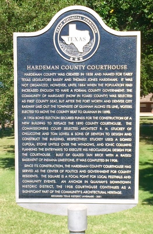Hardeman County Courthouse Marker image. Click for full size.