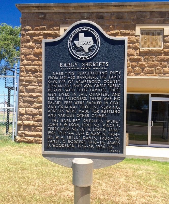 Early Sheriffs of Armstrong County Marker image. Click for full size.