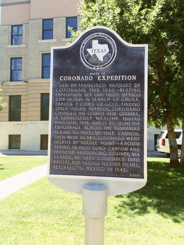 Route of Coronado Expedition Marker image. Click for full size.