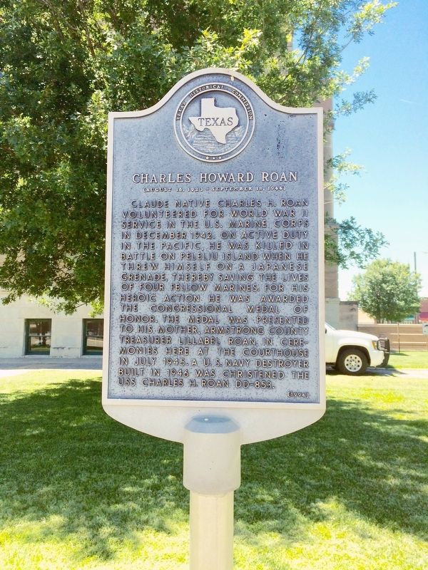 Charles Howard Roan Marker. Click for full size. Charles Howard Roan Marker image. Click for full size.