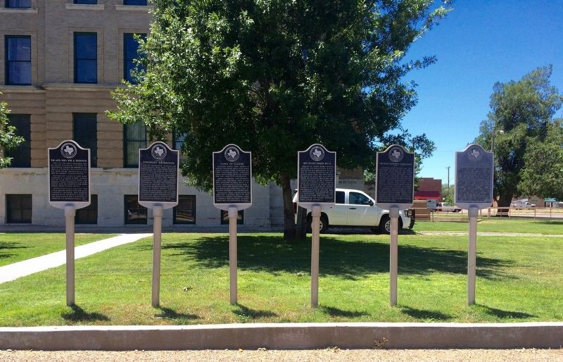 Marker located at the Armstrong County Courthouse - (marker on far right) image. Click for full size.