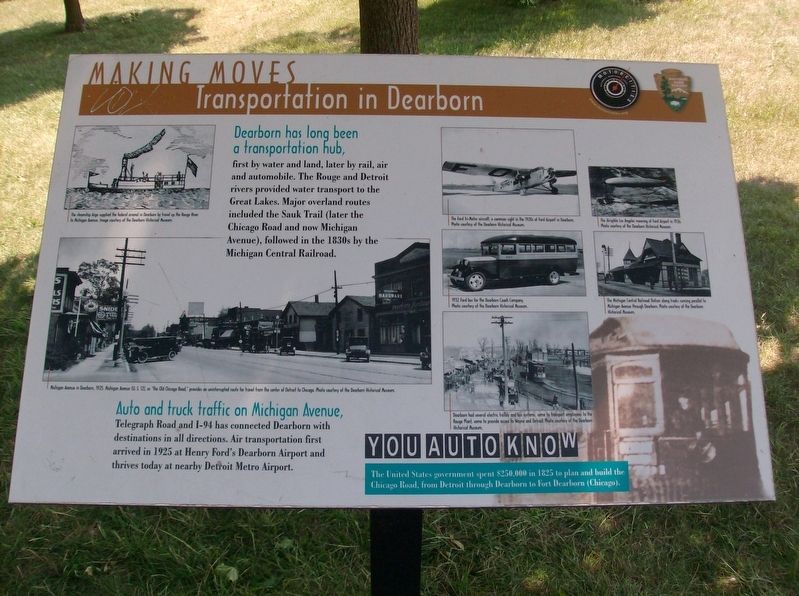 Making Moves: Transportation in Dearborn Marker image. Click for full size.