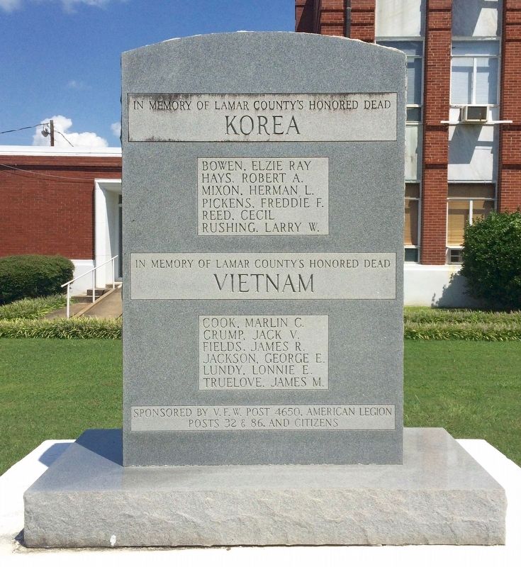 Lamar County Korea & Vietnam Memorial Marker image. Click for full size.