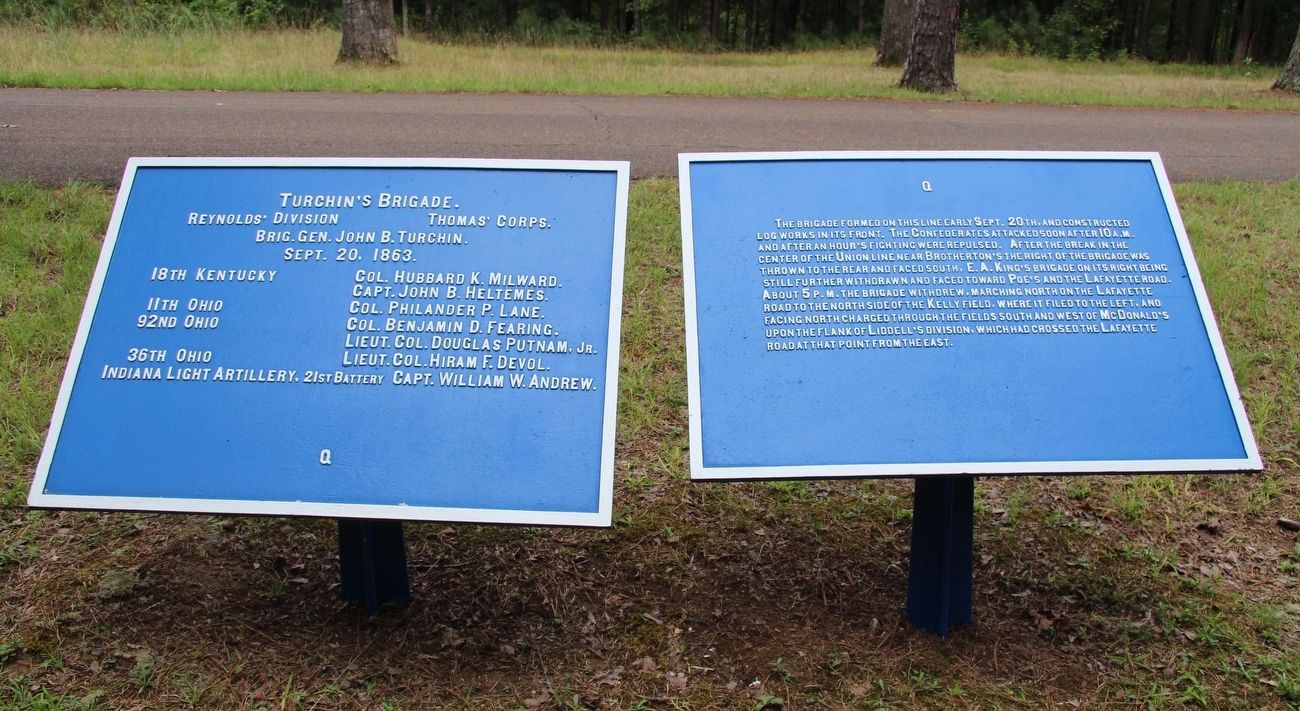 Turchin's Brigade. Marker. Click for full size. Turchin's Brigade. Marker image. Click for full size.