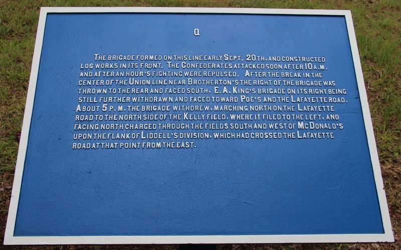 Turchin's Brigade. Marker. Click for full size. Turchin's Brigade. Marker image. Click for full size.