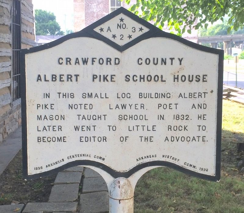 Crawford County Albert Pike School House Marker image. Click for full size.