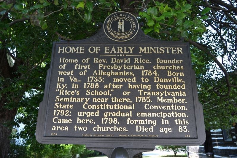 Home of Early Minister Marker image. Click for full size.