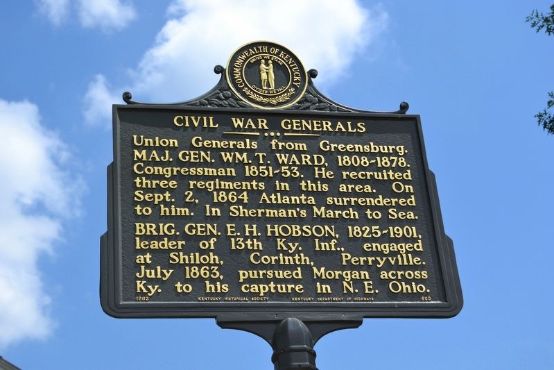 Civil War Generals Marker. Click for full size. Civil War Generals Marker image. Click for full size.