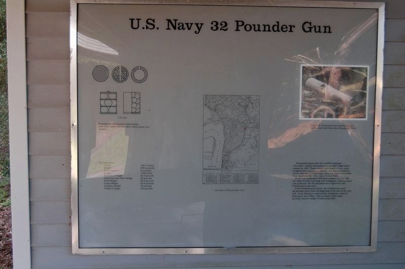 U.S. Navy 32 Pounder Gun Marker image. Click for full size.