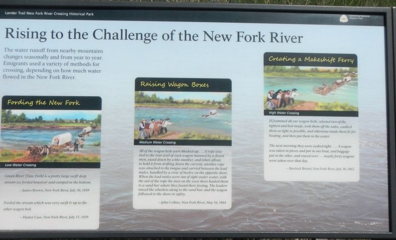 Rising to the Challenge of the New Fork River Marker image. Click for full size.