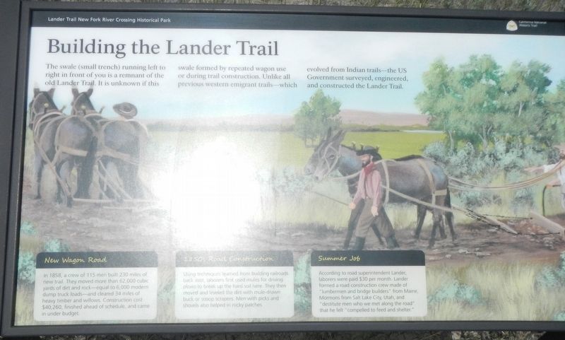 Building the Lander Trail Marker image. Click for full size.