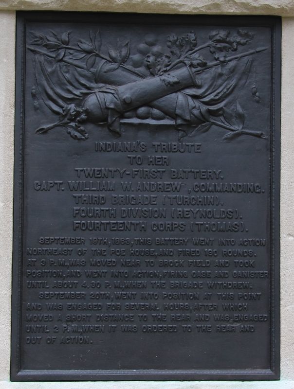 21st Indiana Battery Marker. Click for full size. 21st Indiana Battery Marker image. Click for full size.