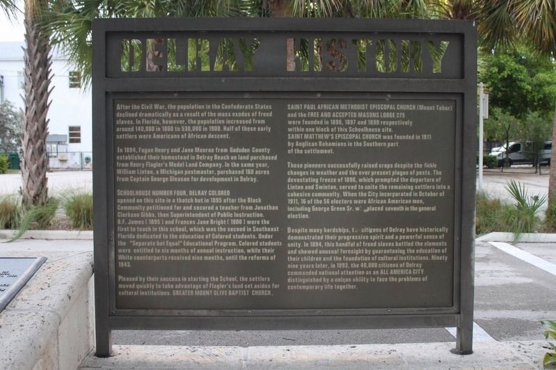 Delray History Marker image. Click for full size.