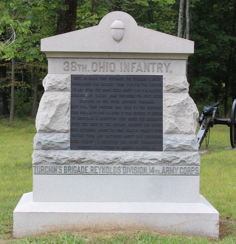36th Ohio Infantry Marker. Click for full size. 36th Ohio Infantry Marker image. Click for full size.