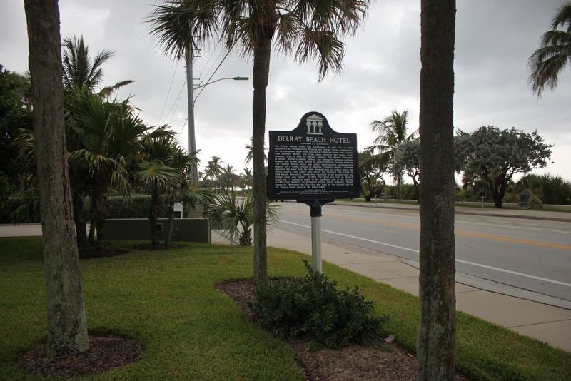 Delray Beach Hotel Marker with FL A1A image. Click for full size.