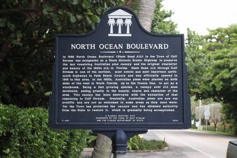 North Ocean Boulevard Marker image. Click for full size.